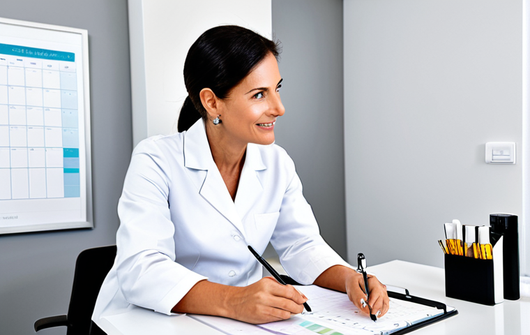 피부과 시술 할인 정보 - Evaluating Skincare Deals**

An elegant Italian woman, in her mid-30s, is seated comfortably in a mo...