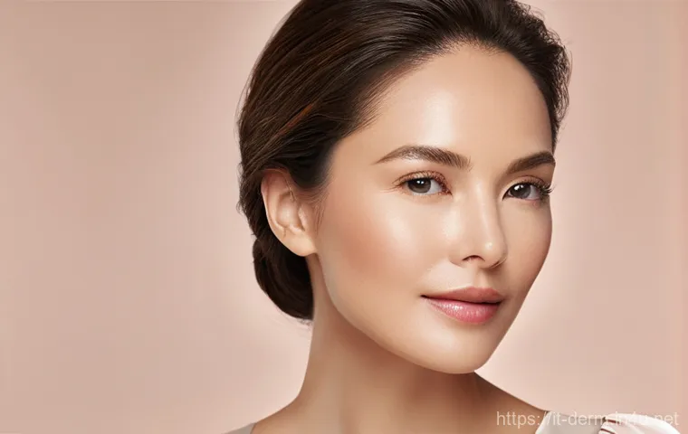 피부 노화 방지 성분 - **"Retinol's Radiance: Renewed and Smooth Skin"**
    A sophisticated portrait of a woman in her lat...
