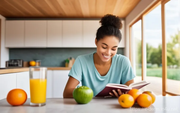 피부 트러블 치료법 - **"A close-up portrait of a woman in her late 20s with a radiant, healthy complexion, gently applyin...