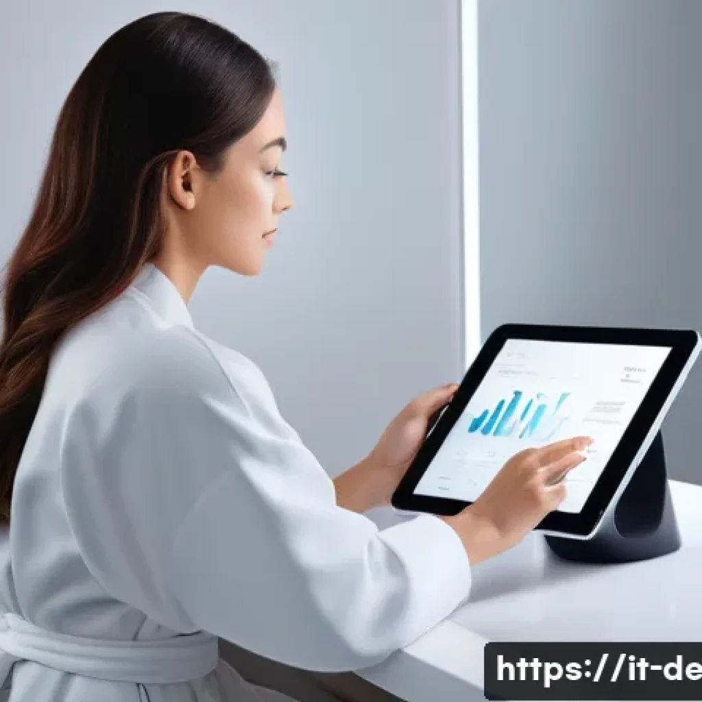 피부과 기술 발전 동향 - **Prompt 1: AI-Powered Personalized Skincare Journey**
    "A serene and elegant Italian woman in he...