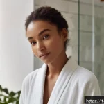 Home 23 피부 미백 효과 성분 - A serene skincare scene showcasing a natural beauty routine focused on brightening and evening skin ...